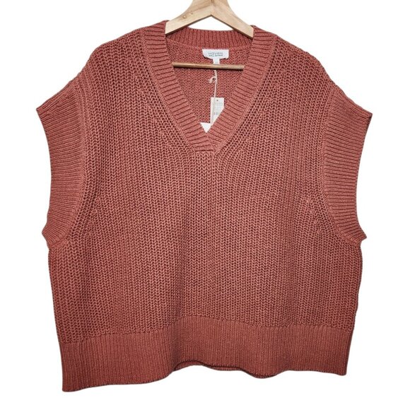 Haven Well Within Sweaters - Haven Well Within XXL Top V-Neck Sweater Short Dolman Sleeve Peach Pink NWT